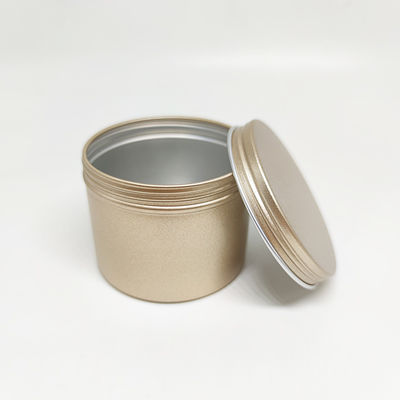 Tea Aluminum Tin Plate Cans Screw Top Round Candle Spice Tins Containers