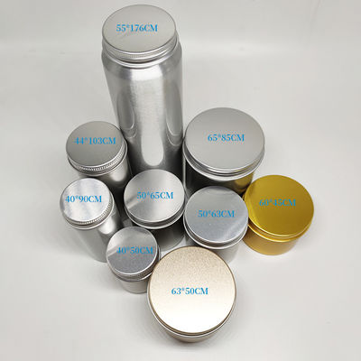 Tea Aluminum Tin Plate Cans Screw Top Round Candle Spice Tins Containers