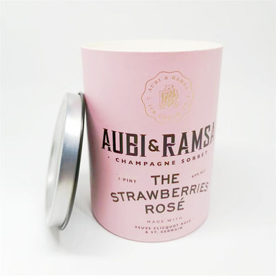 Custom Logo Food Grade Laundry Beads Cylinder Coffee Tea Kraft Paper Tube With Metal Lids