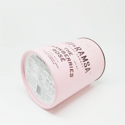 Custom Logo Food Grade Laundry Beads Cylinder Coffee Tea Kraft Paper Tube With Metal Lids