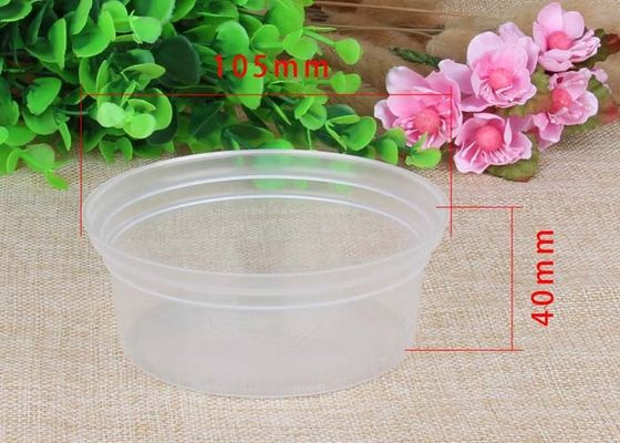 White Food Grade Heat Resisting PP Container Transparent For Soup / Sauce