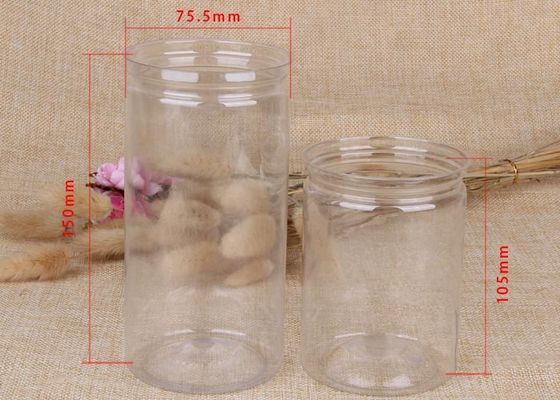 Food Grade High Sealed PET Jar Clear Plastic Cylinder For drinks