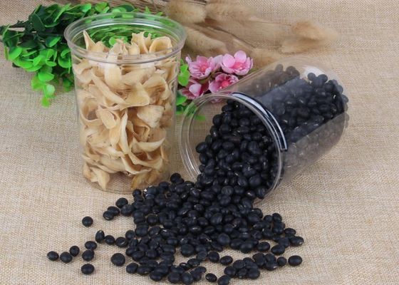 Food Packaging Airtight PET Plastic Canister With Clear PE Plastic Cover