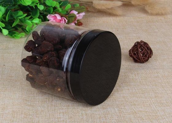 Screw Lid Plastic Bottle Clear Plastic Cylinder Coffee Tea Sugar Canister Sets