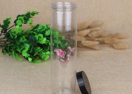 450ml Mini Long Clear Pet Jars Transparent Plastic Tube Packaging