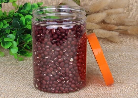 Damp - Proof Clear Pet Jars Cylinder Packaging Tube 760ml Hot Foil Stamping