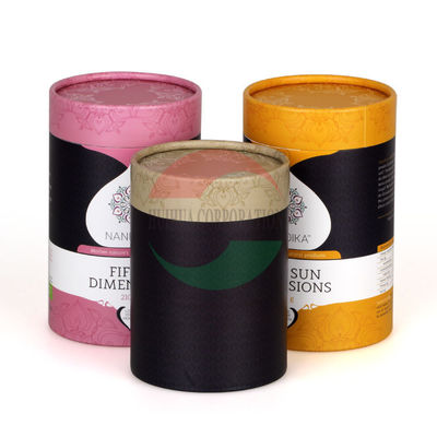Printing Clear Plastic Skin Care Paper Composite Cans Plastic Cylinder Jar