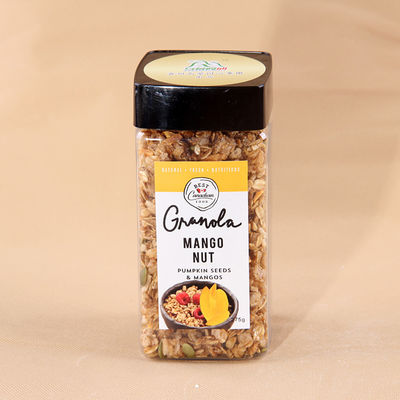 Food Grade Oats Clear Pet Plastic Square Jar With  Screw Top Lid