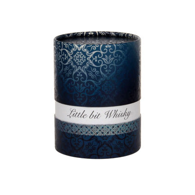 Recycled Materials Feature Dark Blue Paper Core Tube Packaging For Glass Bottle