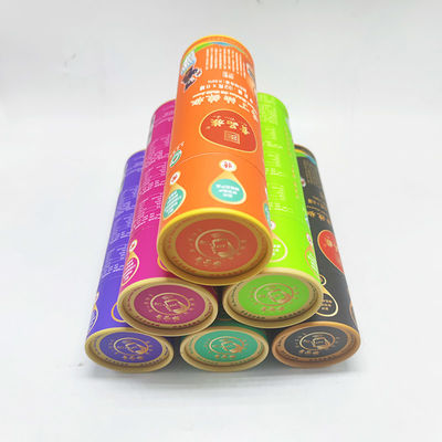 Custom Cylinder Biodegradable Gift Paper Tube For Loose Tea Coffee Packaging