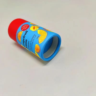 Custom Loose-Leaf Tea Gold Paper Tube Packaging with Clear Cut Out and 128/157g Art Paper