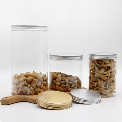 Logo Printing Cake Container Different Capacity Plastic Can with Aluminum Cap for Cake