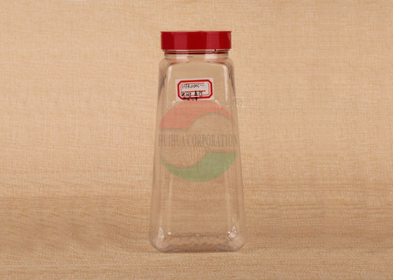 SGS Food Grade Square Clear Pet Jars Recyclable With PP Screw Shake Top