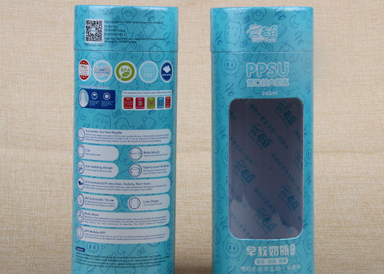 73mm Diameter Customized Paper Cans Packaging With Clear PVC Window QS Approval