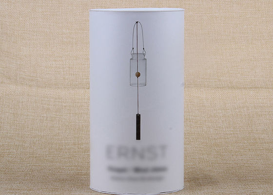 Customized Round White Cardboard Tube Packaging For Canned Food / Clothes / Cups
