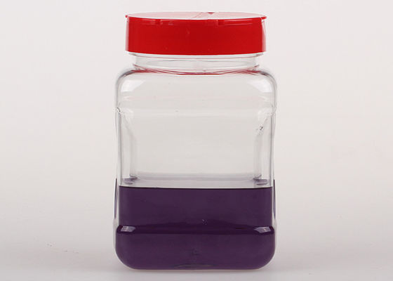 Customized Screw Cap Clear Plastic Bottles With Plastic Lid For Food / Spice