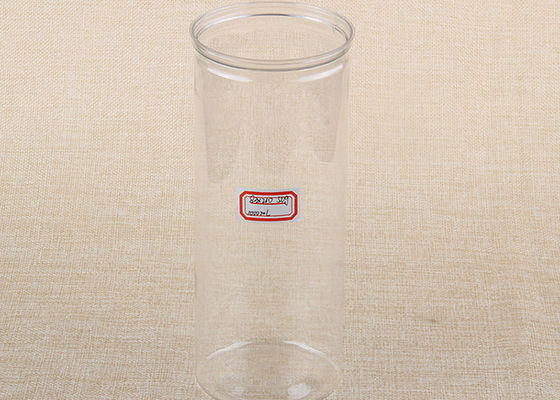 401# 1000ml Round Clear Plastic Cylinder PET Food Grade Easy Open Can Tank