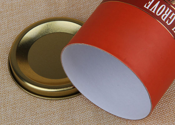 Recyclable Cylinder Red Paper Composite Cans Wine Can Packaging With Flat Lids