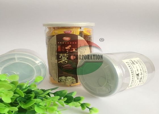 Plastic PET Easy Open Sealable Can With Aluminum EOE For Candy Snack