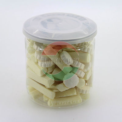 Free Sample Transparent Round Shape Plastic PET Can , Empty Easy Open Can For Food