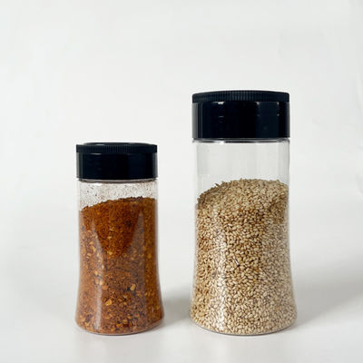Wholesale Sample Provided Plastic Spice Jars Bottles Containers With Black Lid Perfect for Storing Spice and Powders