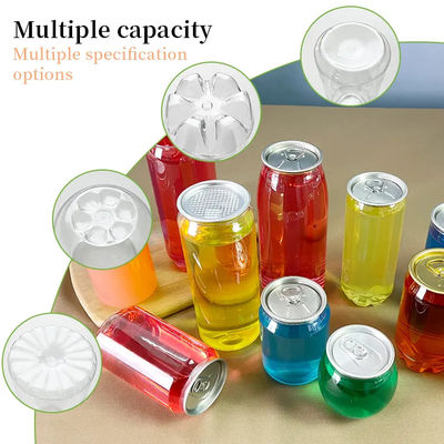 Wholesale 250ml 350ml 500ml Strong PET Plastic Bottles For Beverages With Aluminum End