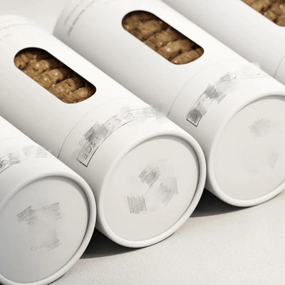 Food Grade Bio-Degradable Round Paper Tube With Window For Cookie Candy Stamping And Vanishing Printing Paper Can Packaging