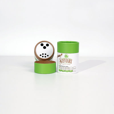 Custom Recycle Paper Tube with Plastic Spice Shaker Top Kitchen Set Salt Sugar Double Holes  Spice Set
