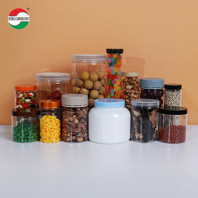 High Transparent Airting Plastic Can with Screw Top for Nuts Peanuts