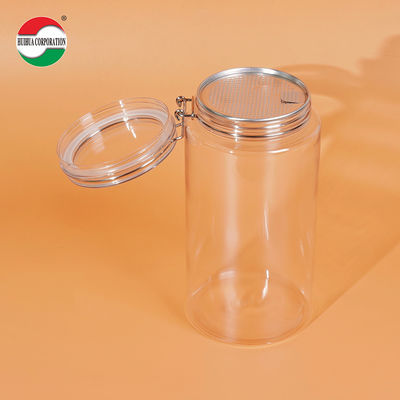 1660ML Recycled Used Transparent Storage Plastic Bottles Clear PET Cans Sealed Jar With Screw Lid For Pet Food Coffee