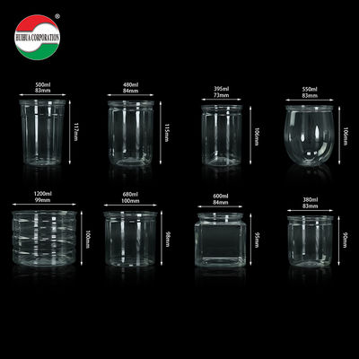Food Grade White PET Cylinder Jar Screw Cap Factory Direct Plastic Bottle For Candy Oatmeal Snacks Dried Fruit Empty