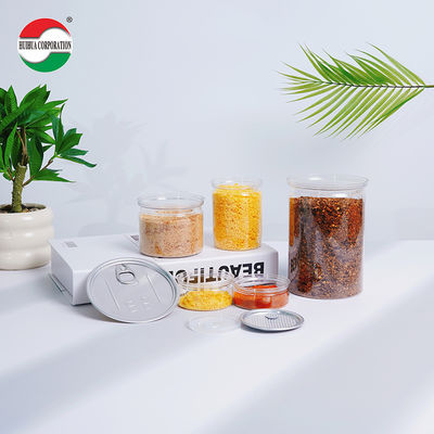 Food Grade White PET Cylinder Jar Screw Cap Factory Direct Plastic Bottle For Candy Oatmeal Snacks Dried Fruit Empty