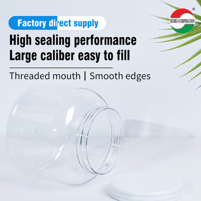 1200ml Factory Direct Recycled Food Grade Round PET Plastic Bottles Powder Jars Cans Milk Protein Powder Container