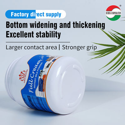 2200ml Recycled Food Grade Round PET Plastic Bottles Powder Jars Cans Milk Protein Powder Container