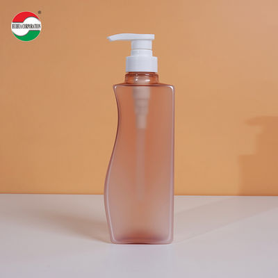 Clear PET Jars For Shampoo Shower Gel 500ml Plastic Bottle With Pump Press Lid Customized Service