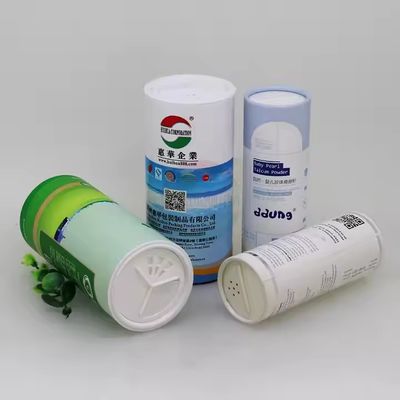Biodegradable Kraft Paper Tube Custom Salt And Pepper Shaker For Seasoning Plastic Sifter Lid Packaging Disposable