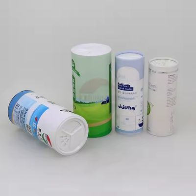 Biodegradable Kraft Paper Tube Custom Salt And Pepper Shaker For Seasoning Plastic Sifter Lid Packaging Disposable