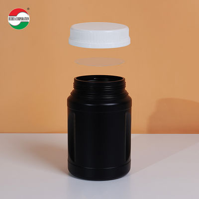 1600ML HDPE Bottle Clear Plastic Cylinder With Screw Lid Body Printing Custom Labels HMD1600-105