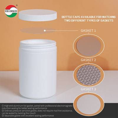 1750ML HDPE Bottle Screw Lip Eco-Friendly Material Food Grade Body Printing Plastic Cylinder HMD1750-130
