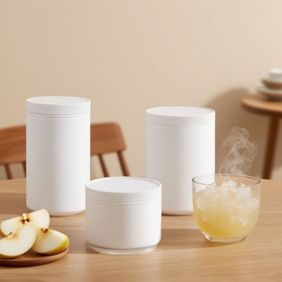 Customized Sizes Clear Plastic Cylinder HDPE Bottle With Screw Lid For Health Products Packaging Eco-Friendly And Food Grade Material