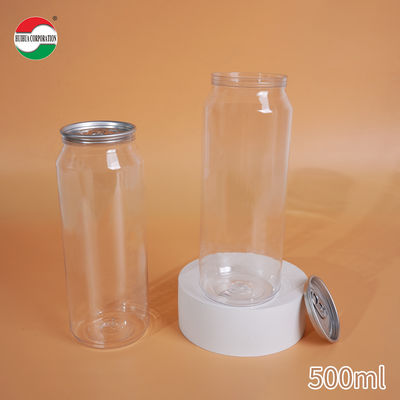 250ml 330ml 400ml 500ml 700ml Custom Size PET Bottle Jar Packaging Beverage Cans Made From Food Grade PET Material Transparent With Press Cover Easy Open Lid
