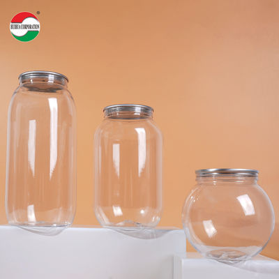 250ml 330ml 400ml 500ml 700ml Custom Size PET Bottle Jar Packaging Beverage Cans Made From Food Grade PET Material Transparent With Press Cover Easy Open Lid
