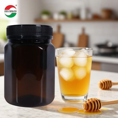 Black Custom Food Grade Airtight Plastic PET Jar Sealed with Aluminum Gasket for Dried Fruit Snack Chocolate Honey