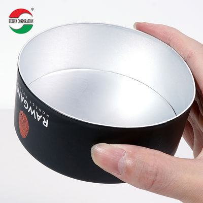 Custom Size Matte Kraft Paper Black Round Cylinder Coffee Tube Packaging With Aluminum Foil