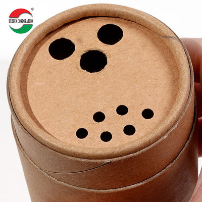 Custom Printed Food Grade Paper Spice Shaker Tube with Tin Top