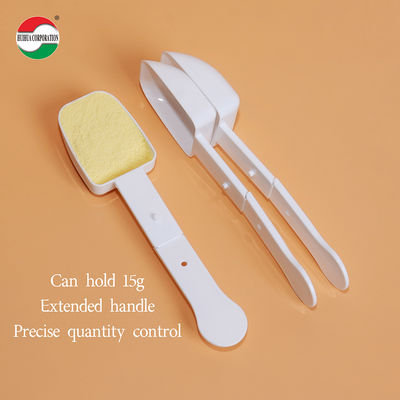 OEM Customized Food Airtight High Quality Extended Handle Foldable 15g PP Milk Powder Spoon PP Plastic Spoon