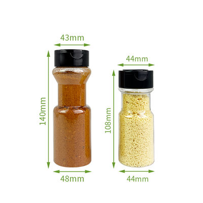 Wholesale Sample Provided Plastic Spice Jars Bottles Containers With Black Lid Perfect for Storing Spice and Powders