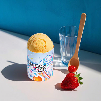 Eco-Friendly And Recyclable Cardboard Paper composite Cans With Metal Lid For Ice Cream Packaging