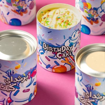 Ice Cream Paper Squeeze Tube Ice Cream Packaging Food Paper Tube With Tin Lid Ice Cream Paper Tube