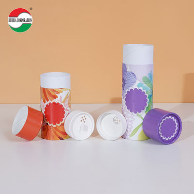 Made in China Packaging Factory Kraft Paper Material White Cardboard Paper Tube Packaging for Powder with Small Hole Switch Cover